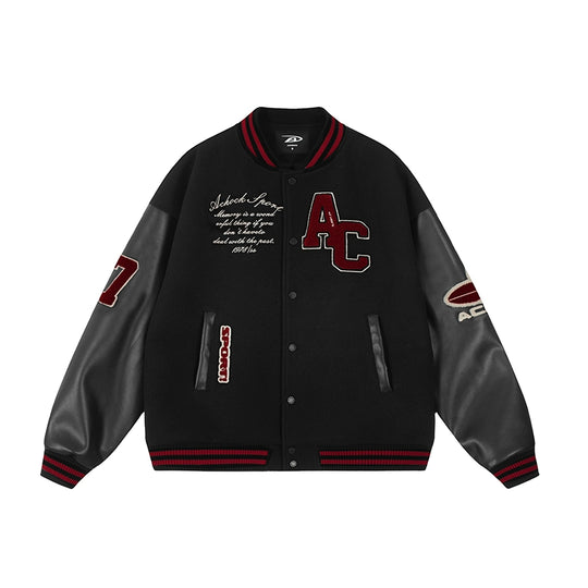 Racer varsity jacket | Embroidery Varsity Jacket | Face 3 Face