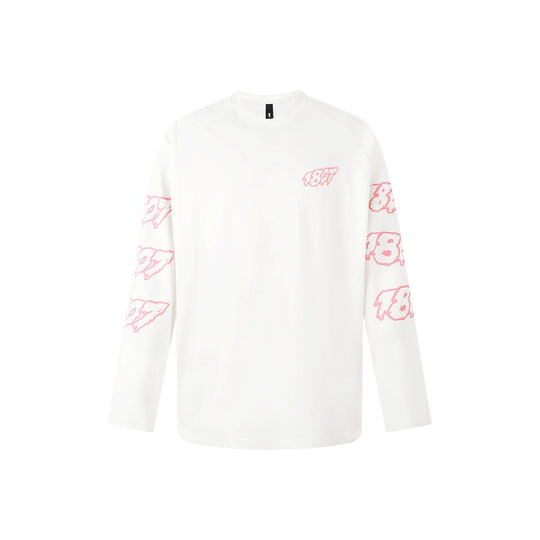 1807 Ice Cream Logo Printed Long Sleeve Tee | Face 3 Face