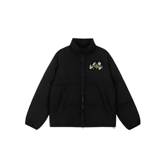 Achock Velcro Embroidered Down Jacket | Face 3 Face