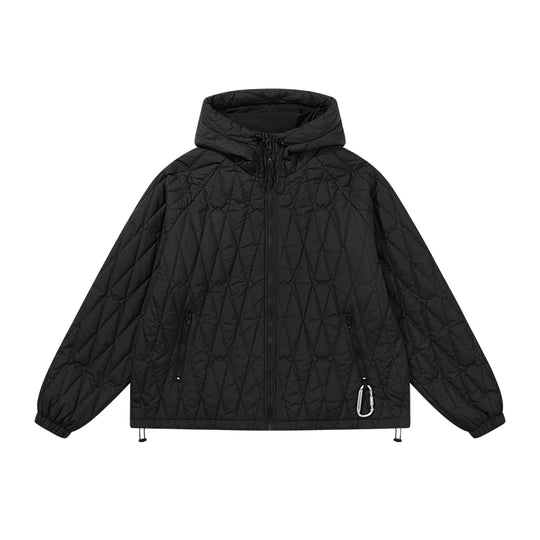 Harsh and Cruel Mountaineering Buckle Hooded Puffer Quilted Jacket | Face 3 Face