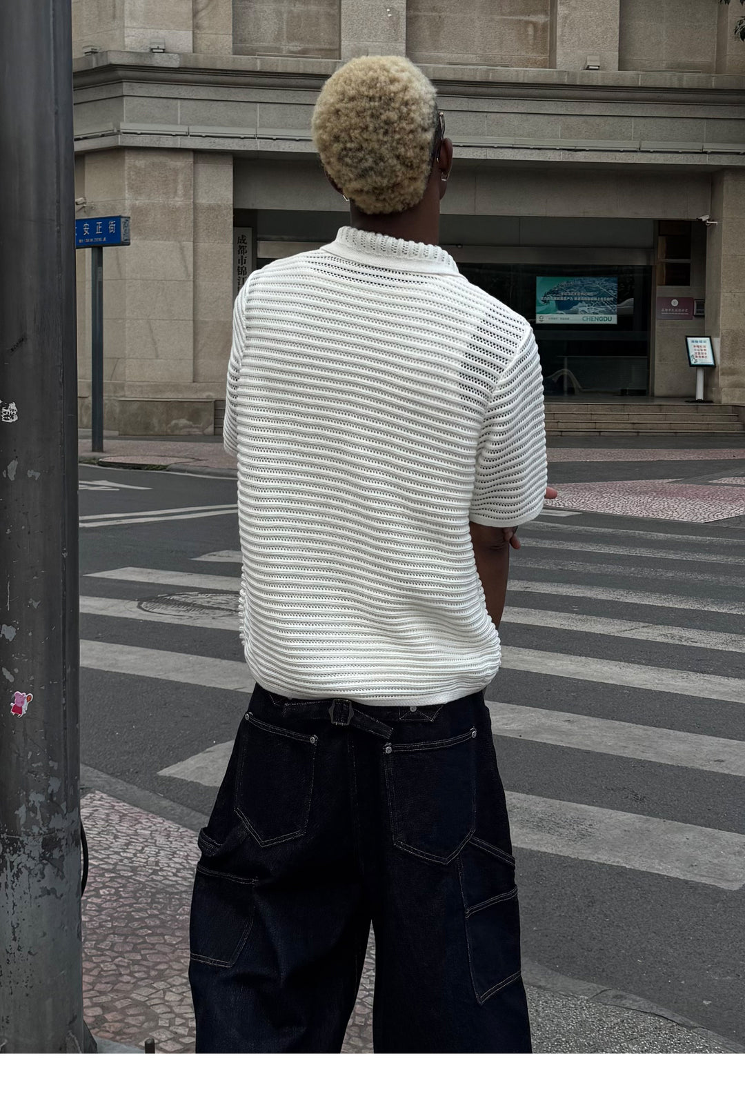 STEEPC Jacquard Short Sleeve Knit Shirt | Face 3 Face