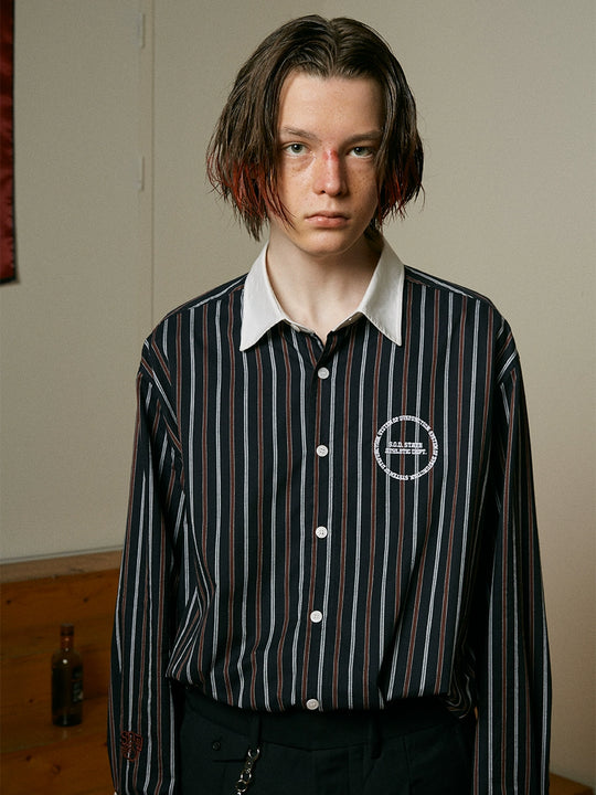 SOD Co. Striped Contrast Color Long Sleeve Shirt | Face 3 Face