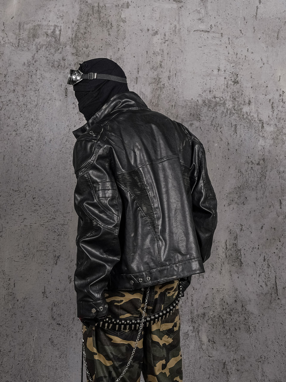 UNDERWATER Distressed Motorcycle Leather Jacket | Face 3 Face