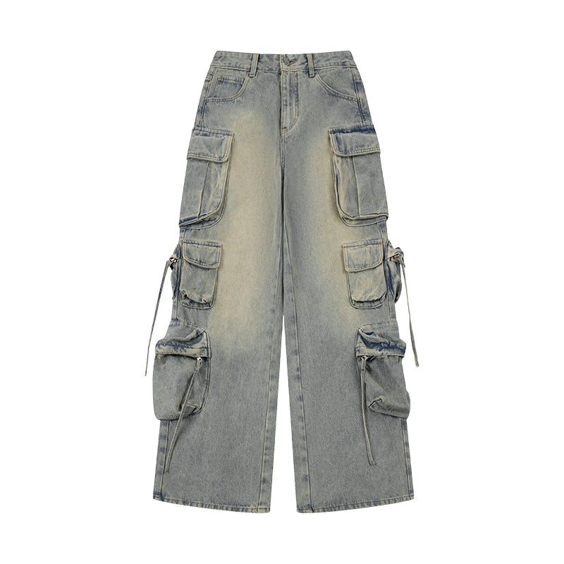 1807 Women's Multi Pocket Work Cargo Jeans | Face 3 Face