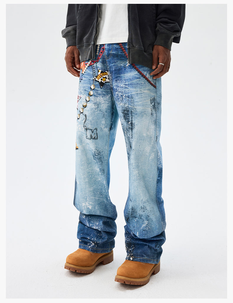 MEDM Chain Digital 3D Printed Baggy Jeans | Face 3 Face