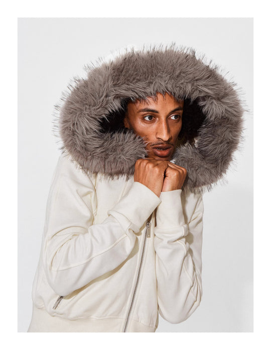 KARMANISTIC Fur Collar Hooded Jacket | Face 3 Face