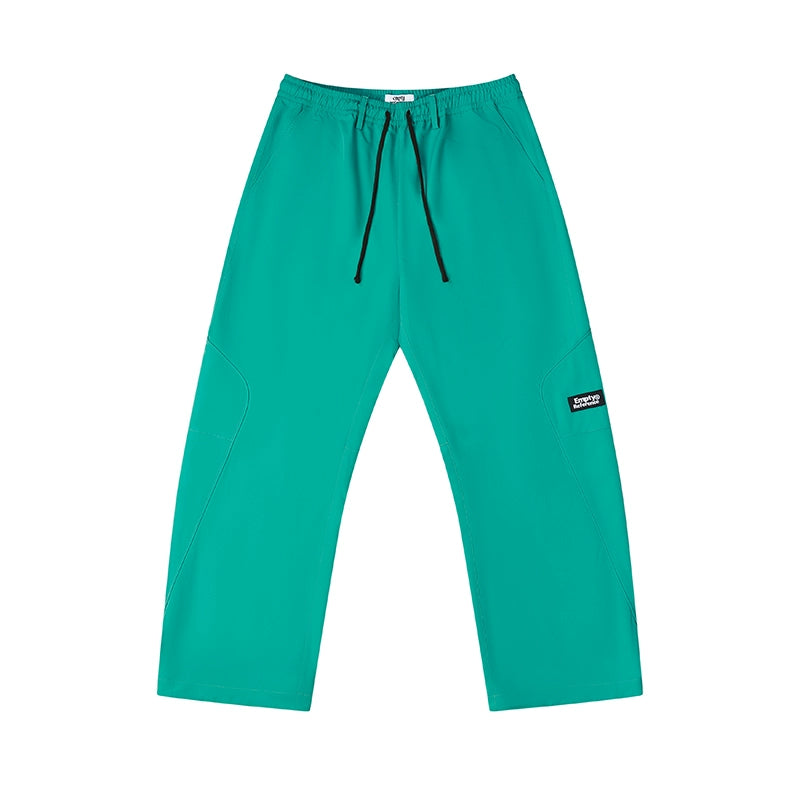 EMPTY REFERENCE Green Structure Split Design Loose Pants | Face 3 Face