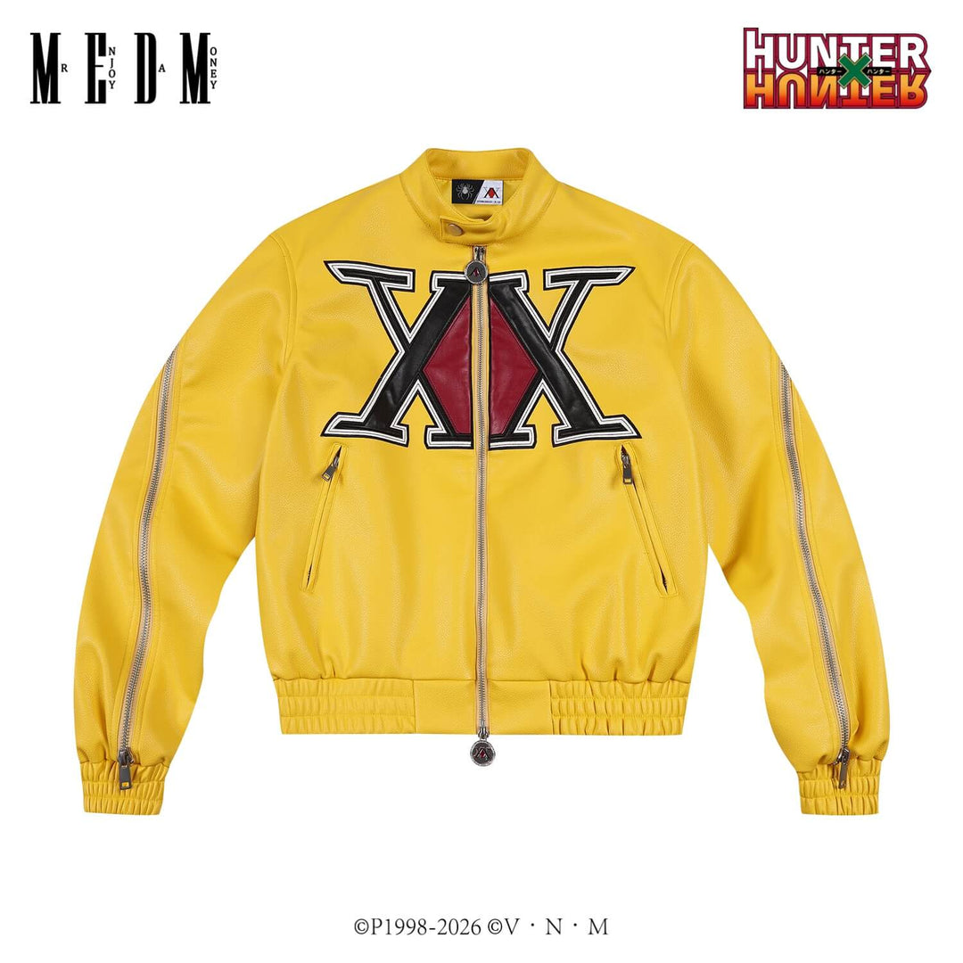 MEDM × HUNTER×HUNTER Hunter Association Logo PU Leather Jacket