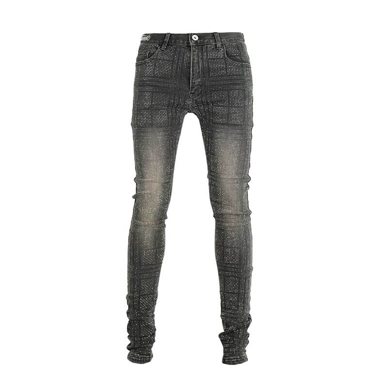 TGFCLUB All Over Rhinestone Skinny Jeans | Face 3 Face