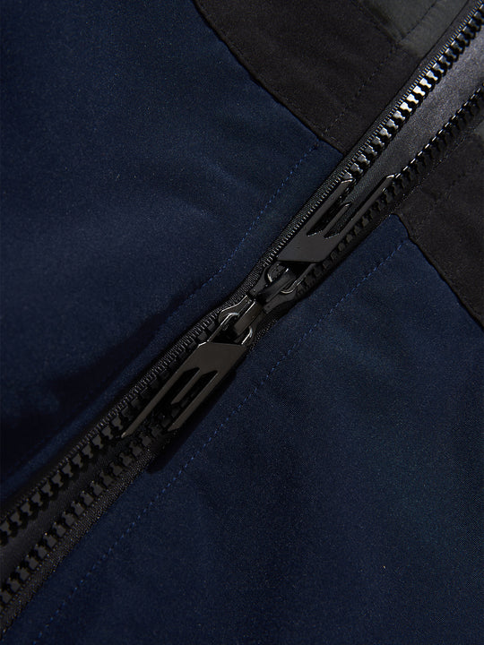 BLIND NO PLAN Colorblocked Embroidered Hooded Track Jacket | Face 3 Face