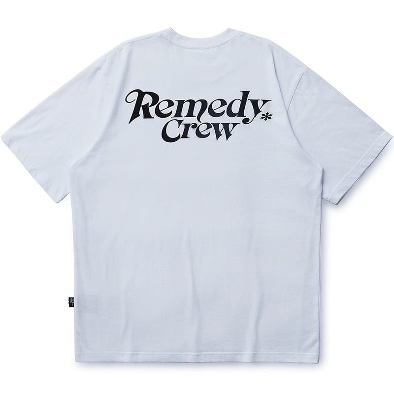 Remedy Gothic Font Logo Print Basic Tee | Face 3 Face