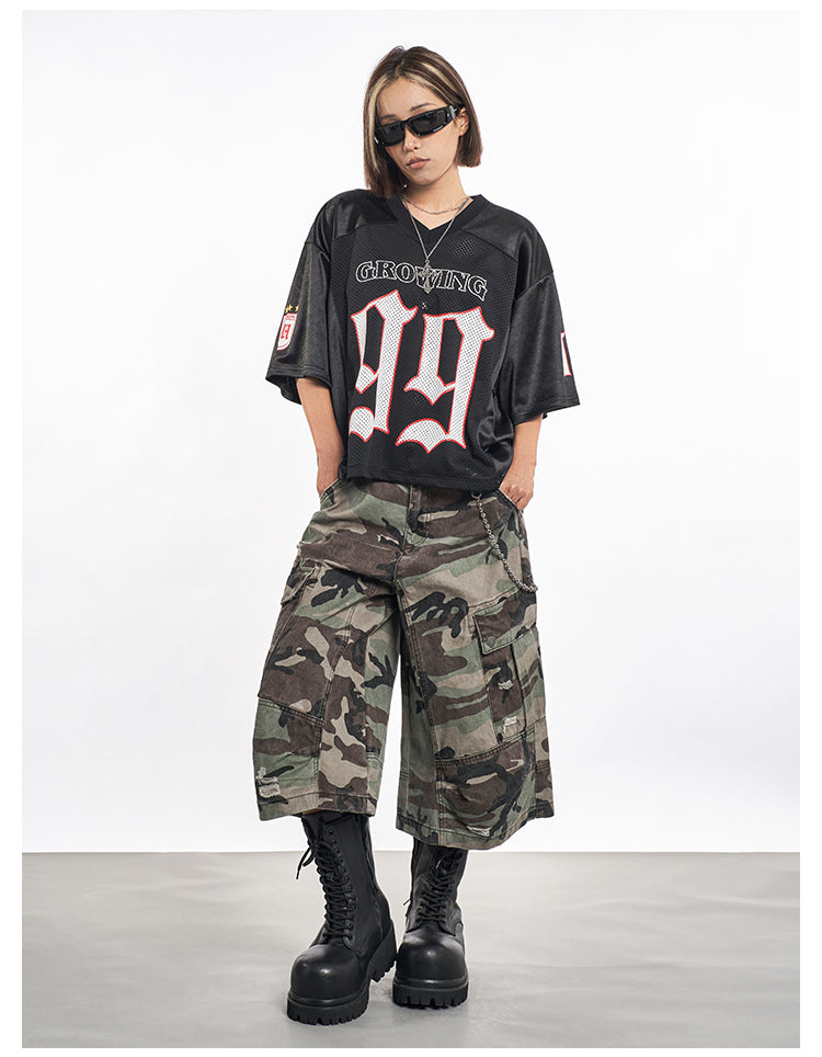 F3F Select Multi Pocket Camouflage Baggy Shorts | Face 3 Face