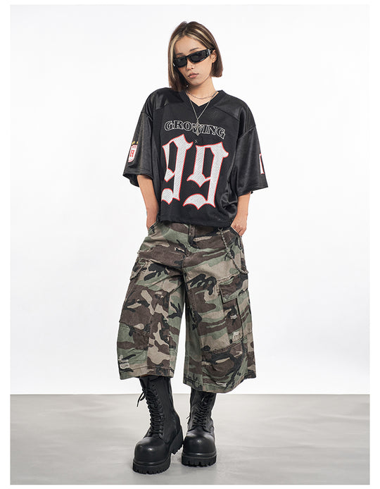 F3F Select Multi Pocket Camouflage Baggy Shorts | Face 3 Face