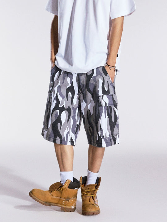 Remedy Flame Camouflage Work Cargo Shorts | Face 3 Face