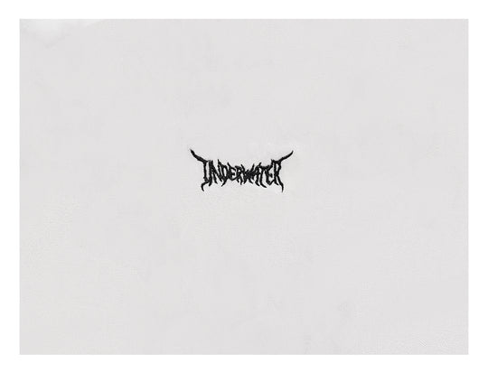 UNDERWATER White and Red Deconstructed Patchwork Embroidered Jersey Tee | Face 3 Face