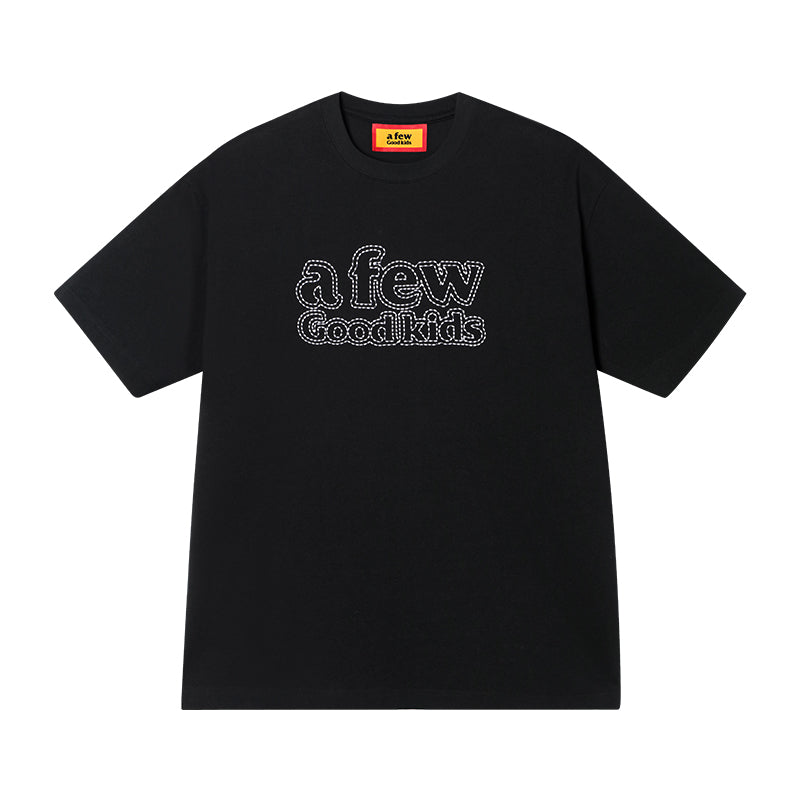 AFGK Ring Dotted Line Embroidery Tee