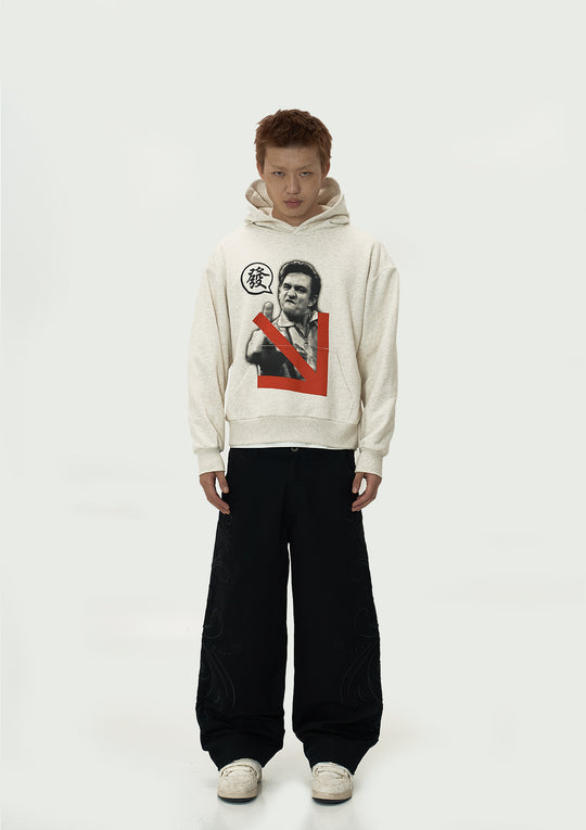 EVILKNIGHT(EK) Photo Graffiti Print Hoodie | Face 3 Face