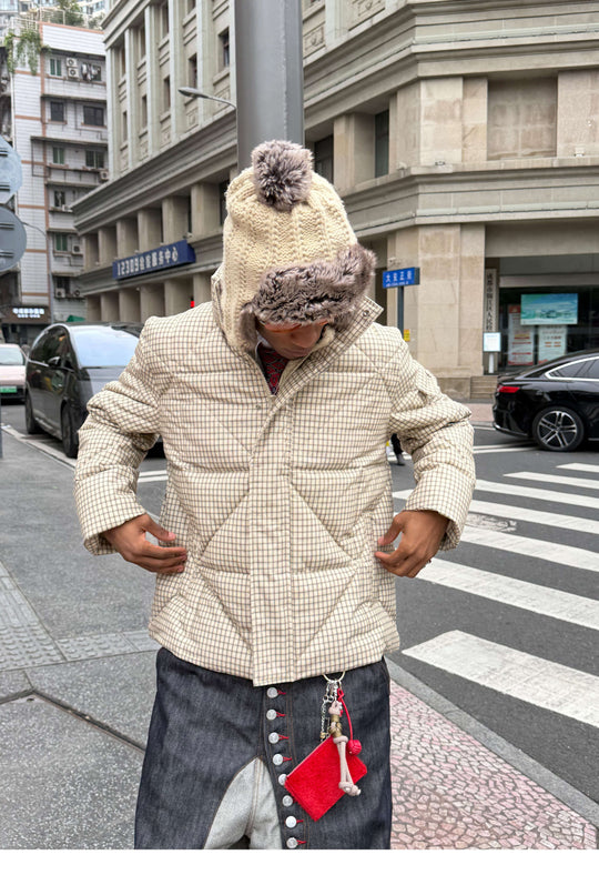 STEEPC Plaid Diamond Quilted Padded Jacket | Face 3 Face
