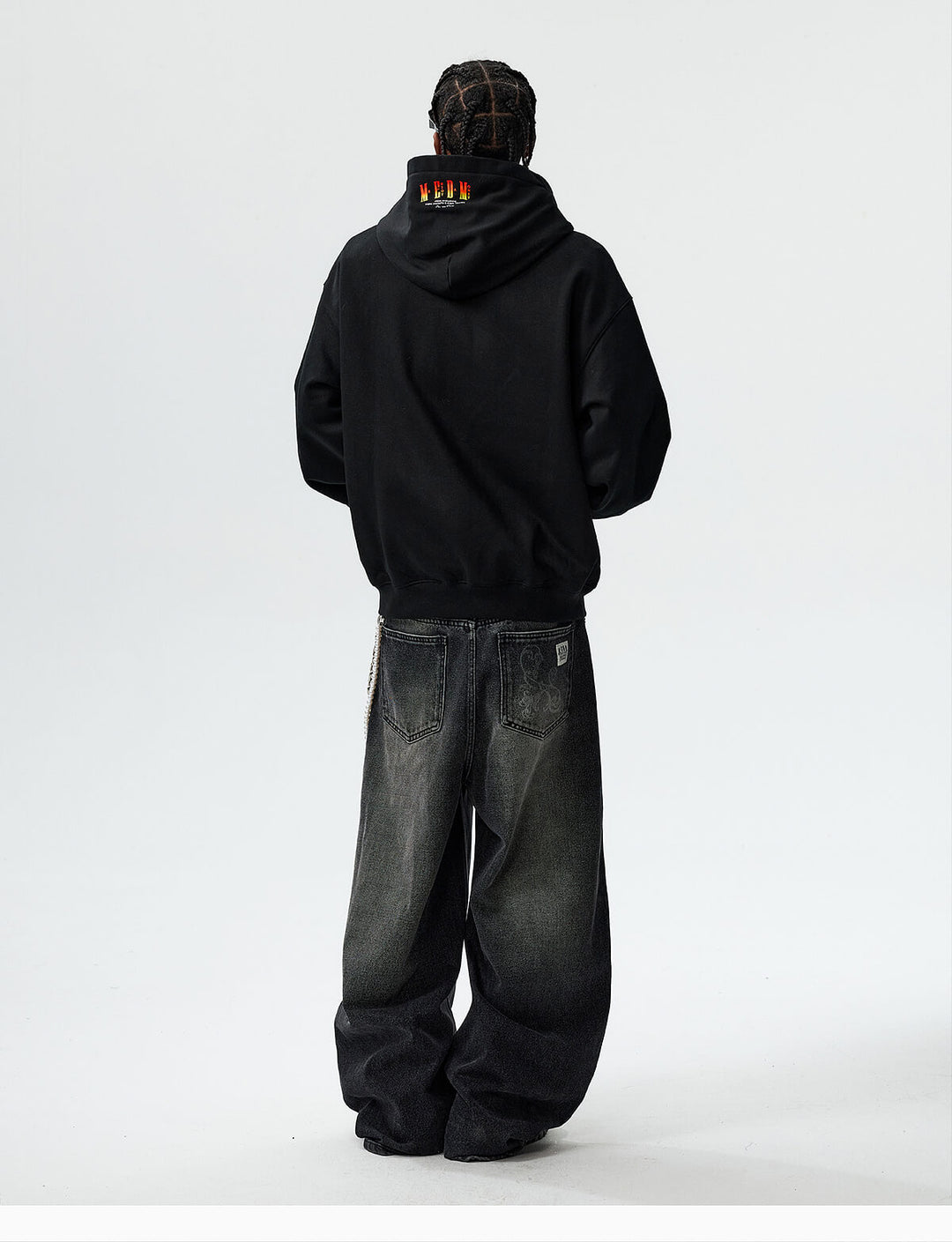 MEDM Flame Rhinestone Embellished Hoodie | Face 3 Face