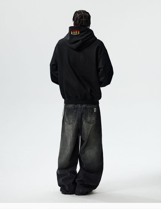 MEDM Flame Rhinestone Embellished Hoodie | Face 3 Face