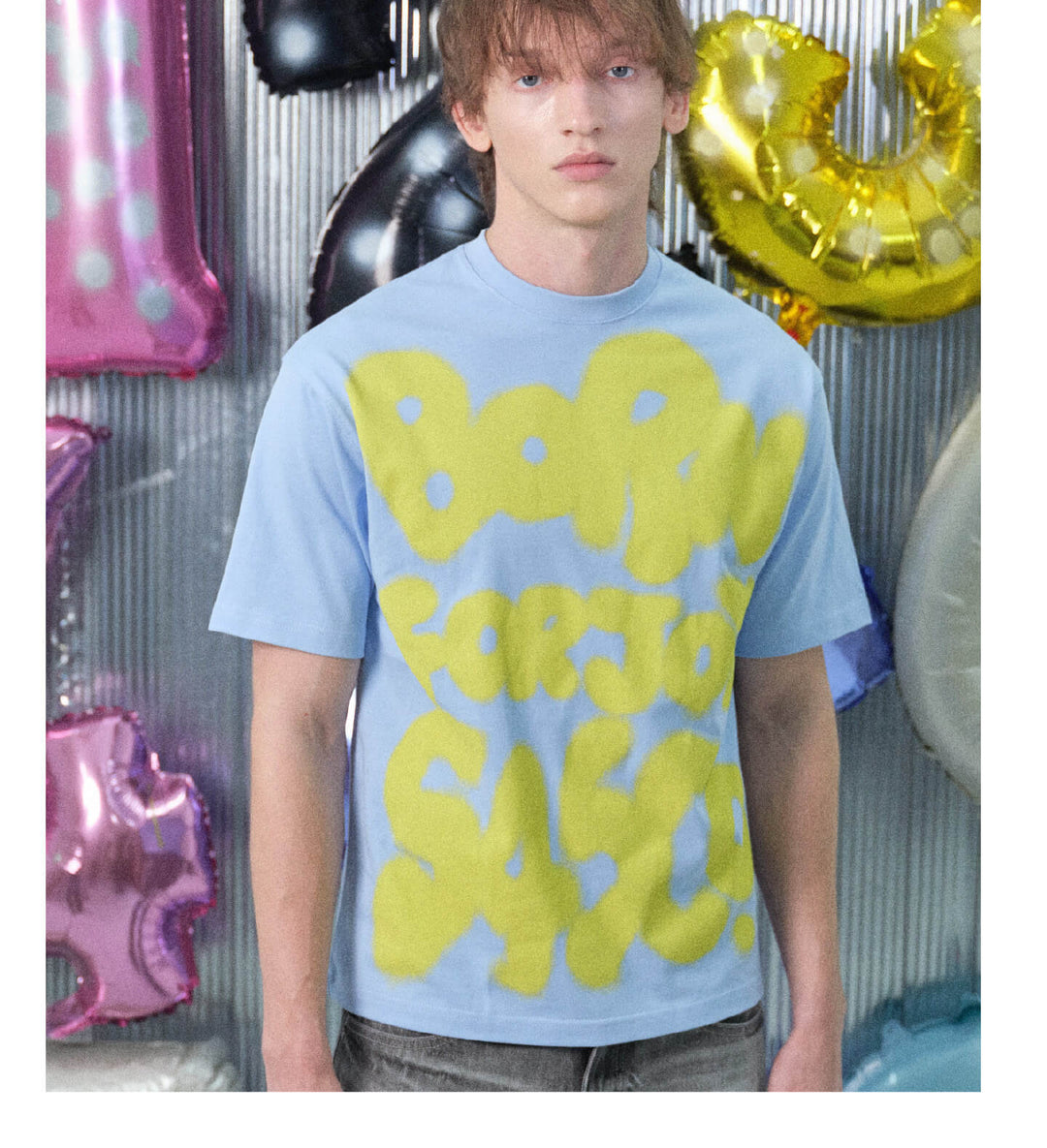 S45 Graffiti Letter Print Short Sleeve Tee | Face 3 Face