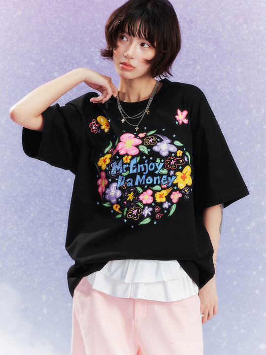 MEDM Graffiti Flower Print Tee | Face 3 Face