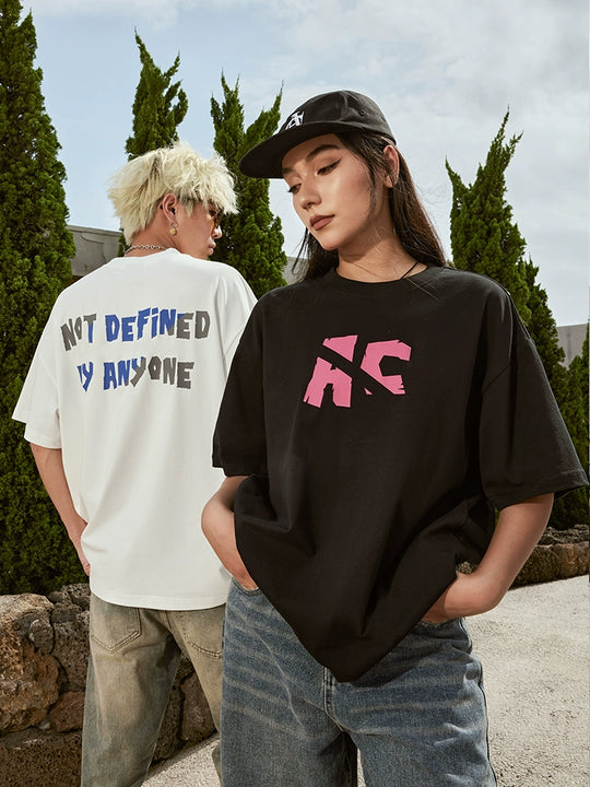 Graphic Tee | Achock Handwritten Slogan Print Tee | Face 3 Face