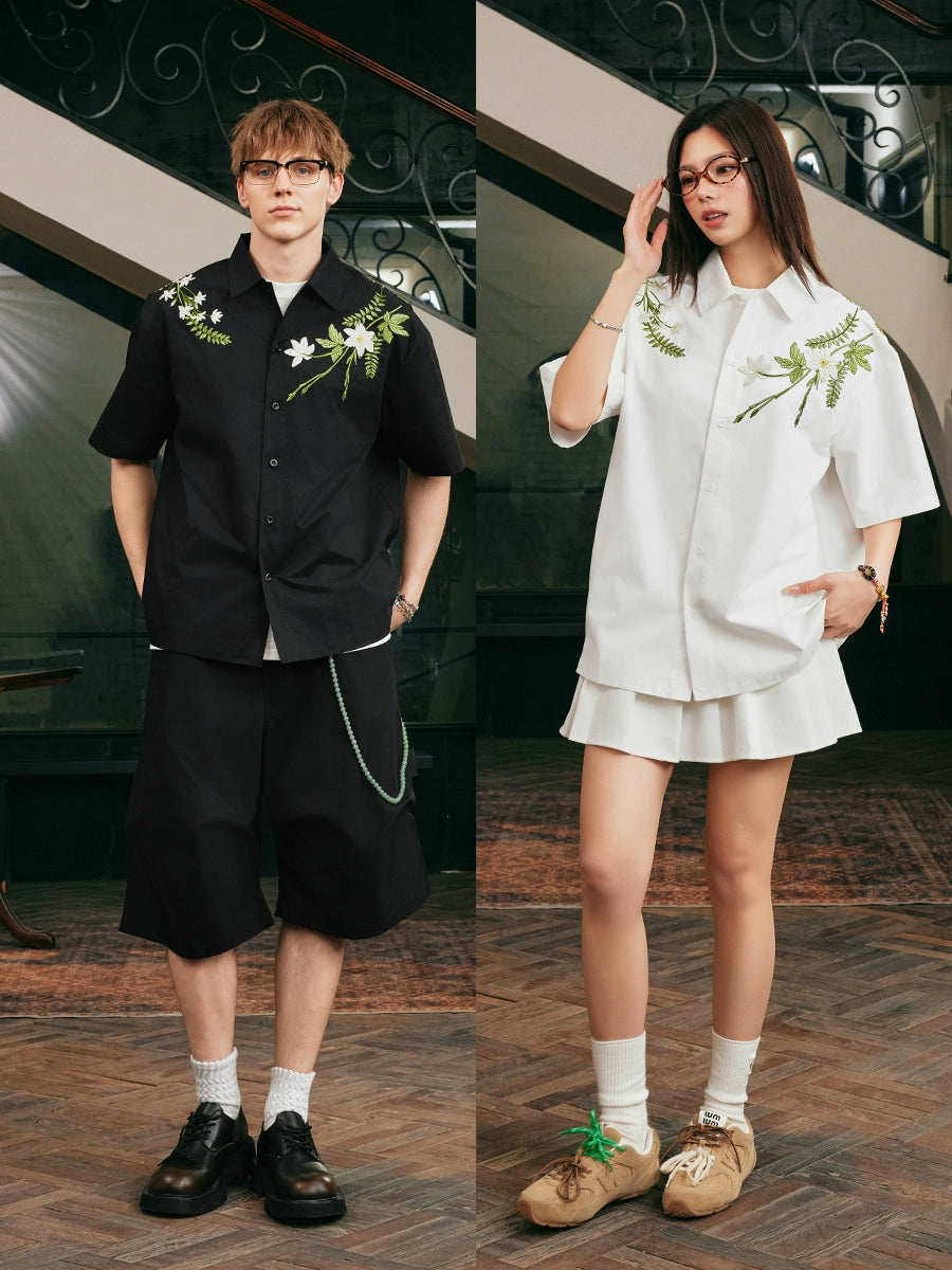 Harsh and Cruel Floral Embroidered Cuban Shirt | Face 3 Face