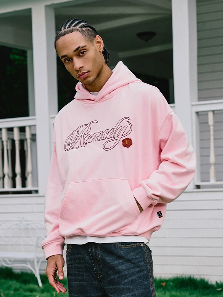 Remedy Metal Wax Seal 3D Logo Embroidered Hoodie | Face 3 Face