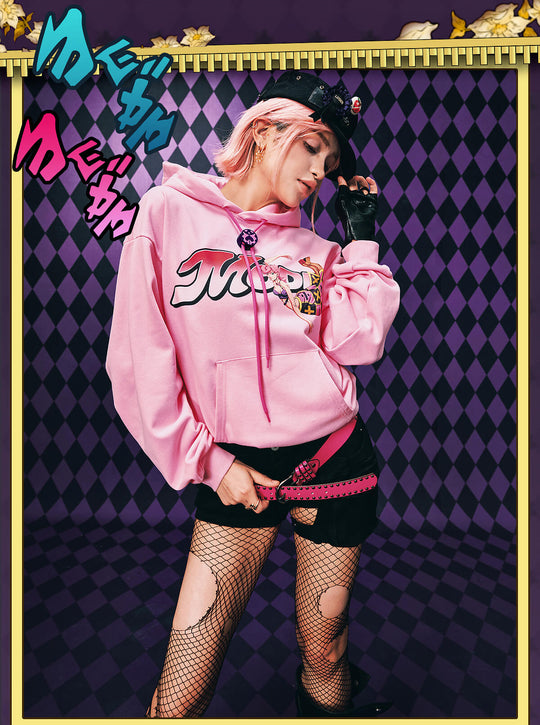 MEDM × JOJO Accent Drawstring Print Hoodie | Face 3 Face