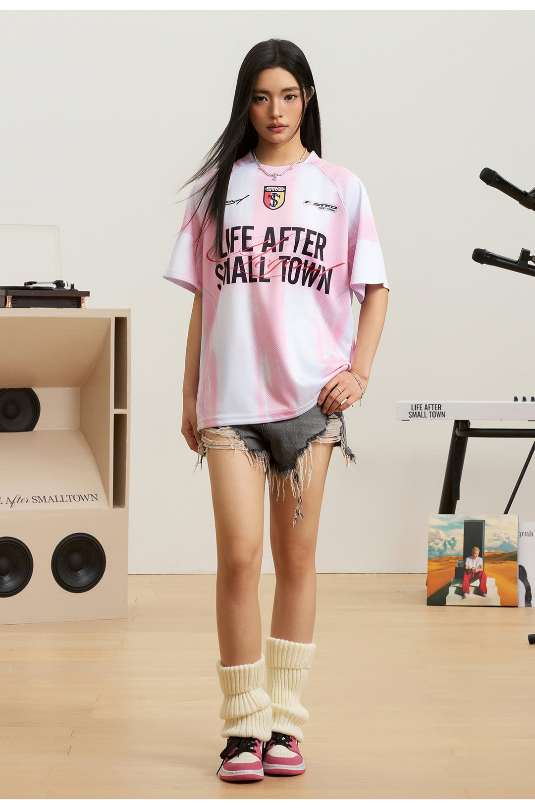 Small Town Kid Gradient Striped Soccer Jersey | Face 3 Face