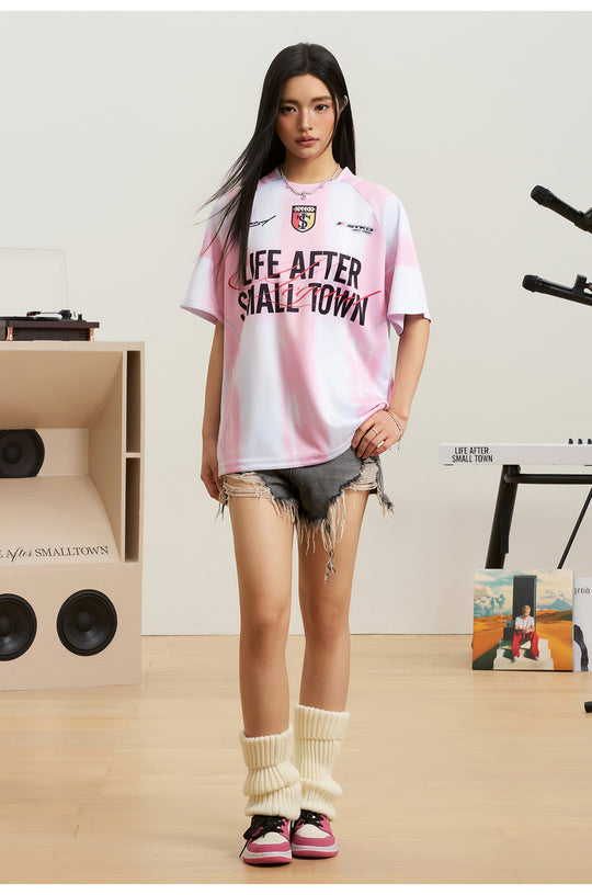 Small Town Kid Gradient Striped Soccer Jersey | Face 3 Face