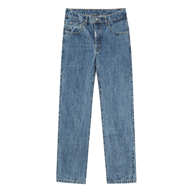 MEDM Flower Ripple Denim Jeans