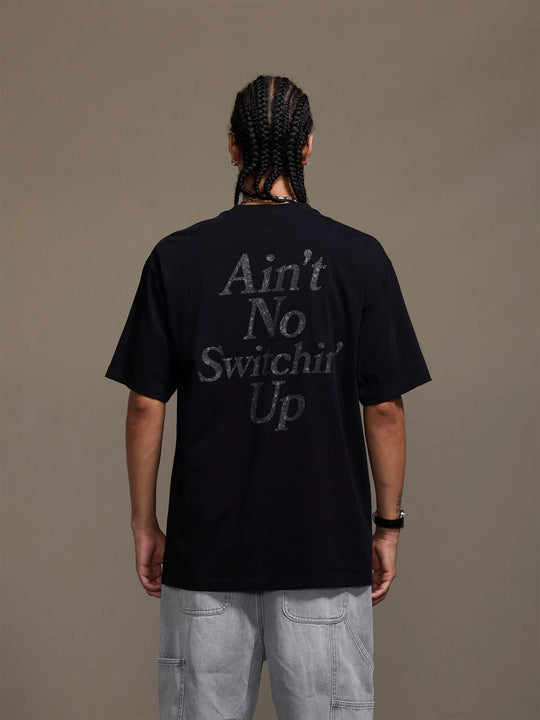 1807 Still Going Glitter Print Short Sleeve Tee | Face 3 Face