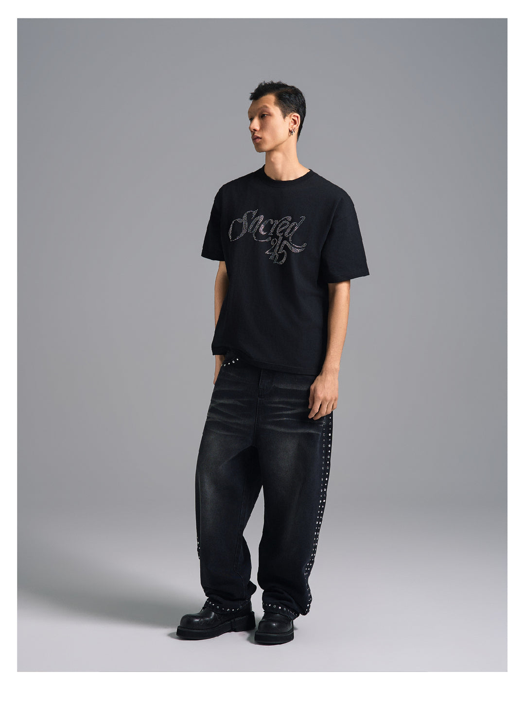 S45 Rhinestone Logo Tee | Face 3 Face