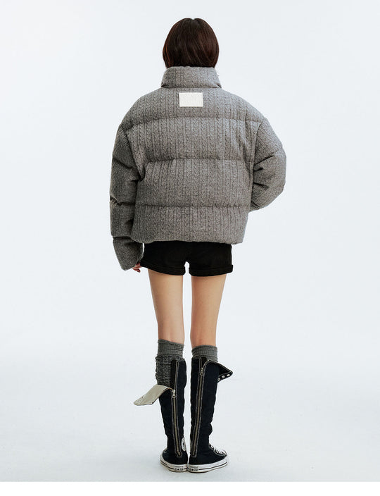 MEDM Cable Knit Down Jacket | Face 3 Face