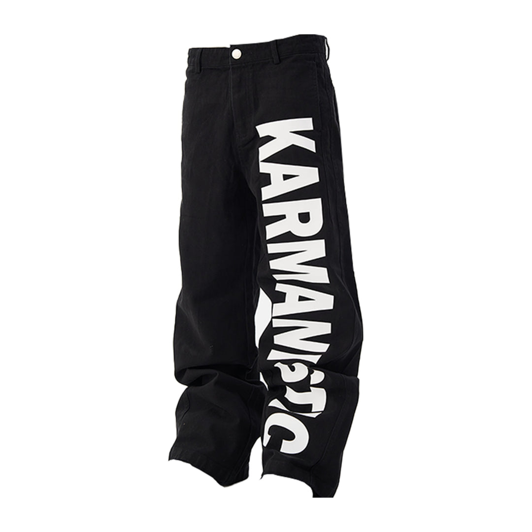 KARMANISTIC Logo Print Baggy Jeans | Face 3 Face