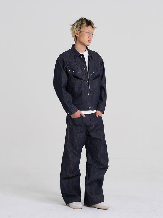 EVILKNIGHT(EK) Classic Tailoring Line Wide-Leg Jeans | Face 3 Face