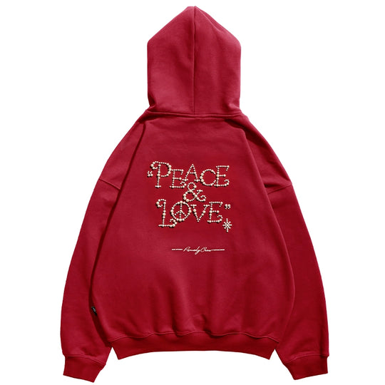 Remedy PEACE LOVE Pearl Embroidered Hoodie | Face 3 Face
