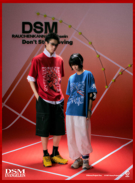 DSM x EVA Unit Graphic Print Washed Short Sleeve Tee