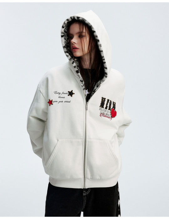 MEDM Reversible Leopard Fur Hooded Jacket | Face 3 Face