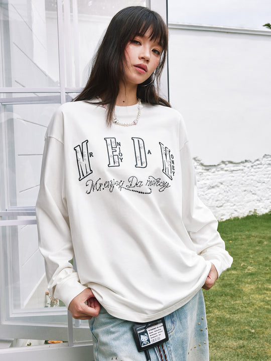 MEDM Pearl Patch Logo Long Sleeve Tee | Face 3 Face