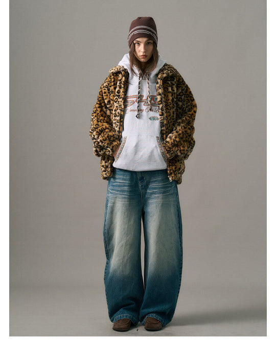 S45 Slanted Panel Curved Washed Jeans | Face 3 Face