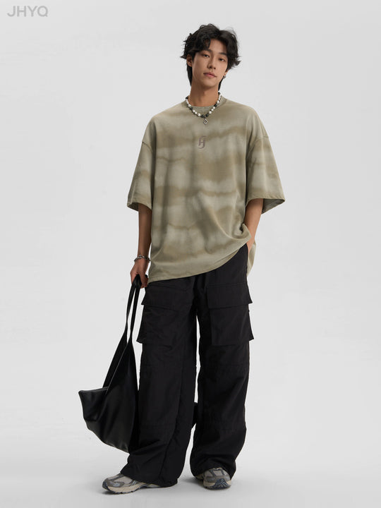 JHYQ Wave Tie Dye Logo Tee