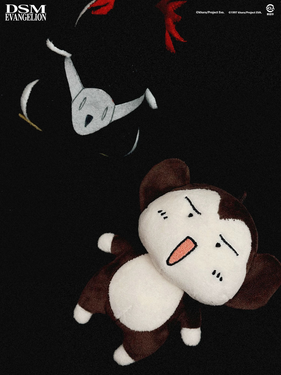 DSM x EVA Pen Pen and Asuka Monkey Plush Keychain | Face 3 Face