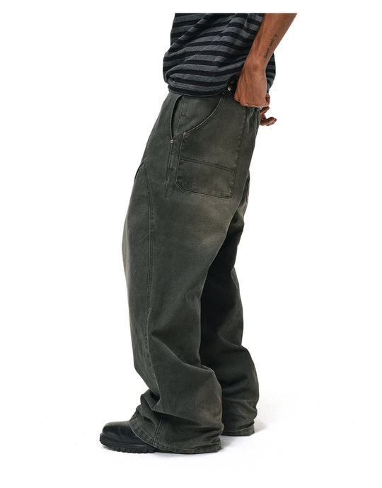 ANTIDOTE 3D Pleated Washed Work Pants | Face 3 Face