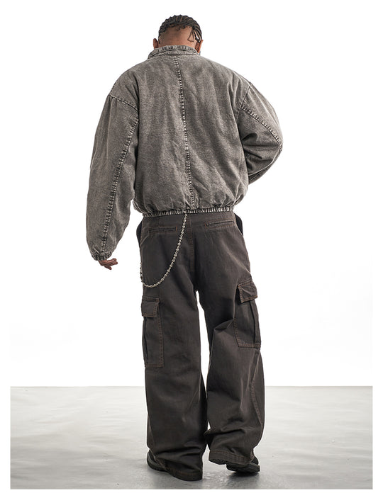 F3F Select Washed Denim Short Jacket | Face 3 Face