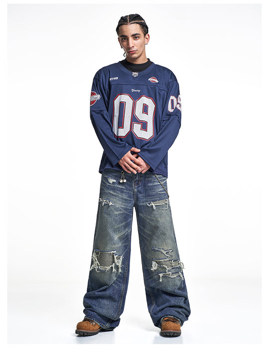 F3F Select 09 Numbered Mesh Long Sleeve Hockey Jersey | Face 3 Face