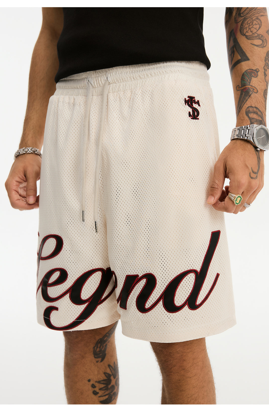 Small Town Kid Embroidered Mesh Basketball Shorts | Face 3 Face