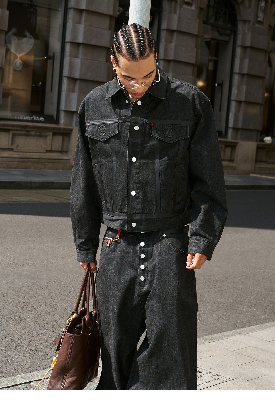 STEEPC Embossed Logo Denim Jacket | Face 3 Face